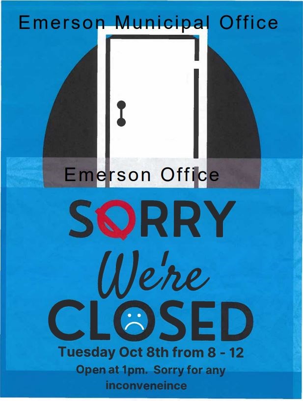 Emerson Office Closed - AM Only