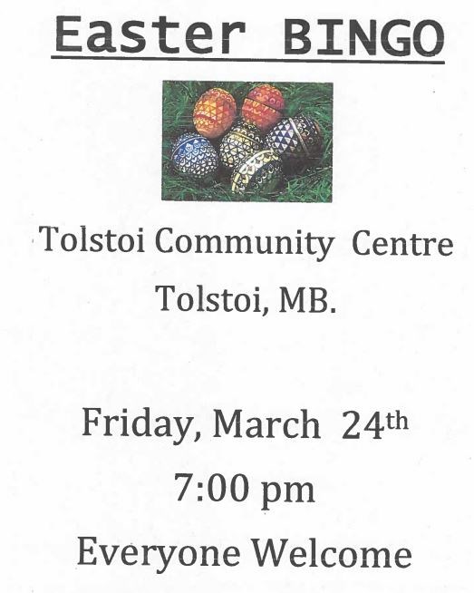 Easter Bingo - Tolstoi Community Center