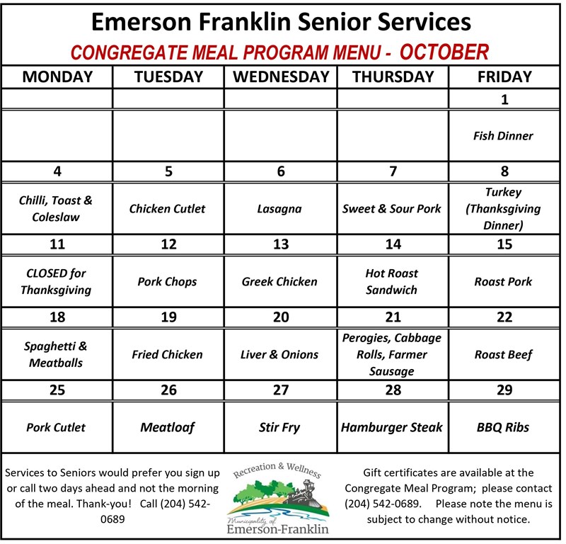 Congregate Meal Program