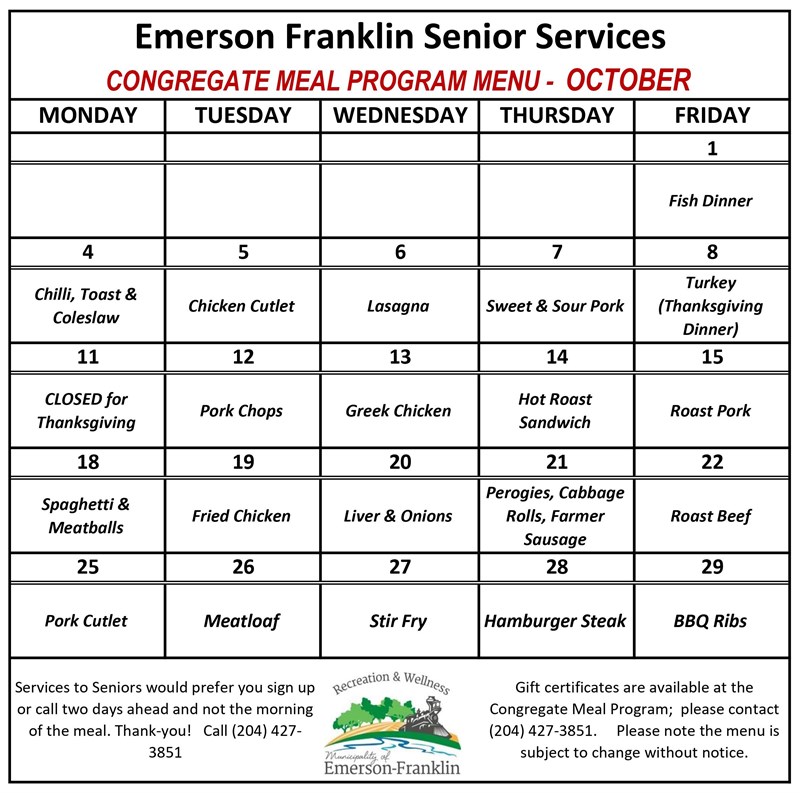 Congregate Meal Program