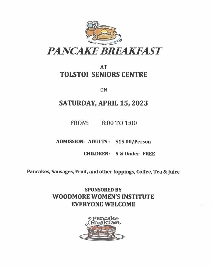 Tolstoi Pancake Breakfast