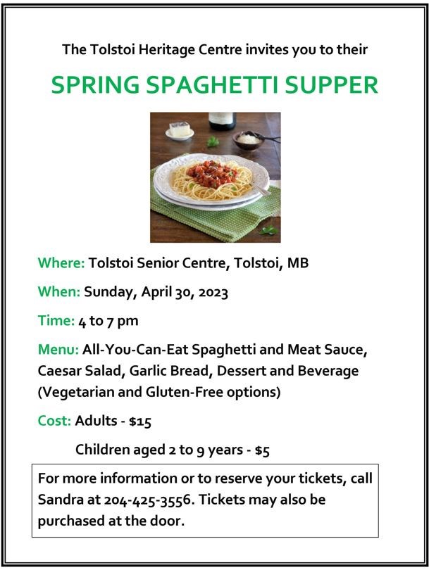 Tolstoi Spaghetti Supper