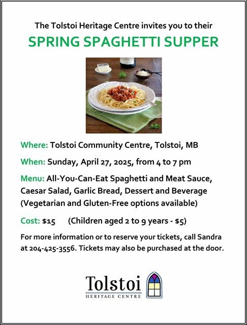 Tolstoi Spaghetti Supper