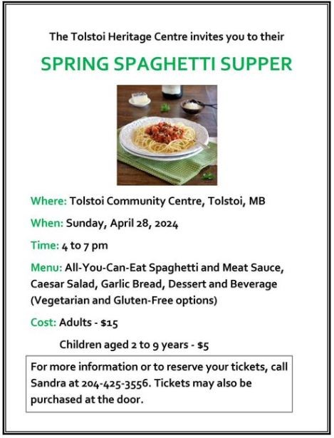 Tolstoi Spaghetti Supper