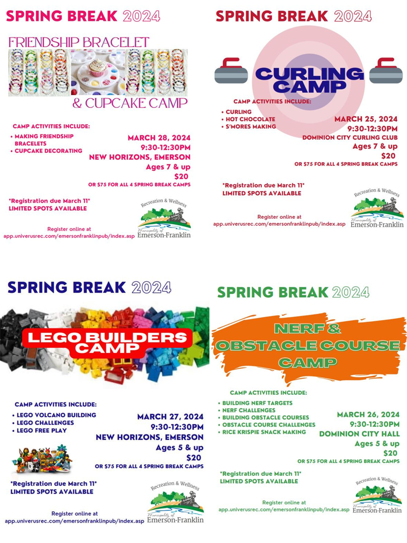 Spring Break Camp March 25-28