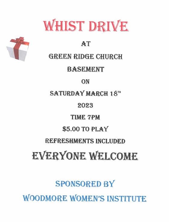 Whist Drive - Greenridge Church