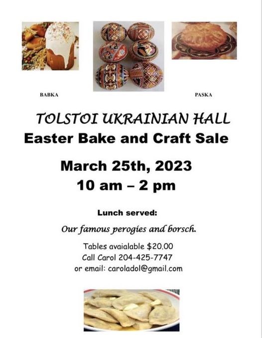 Tolstoi Ukrainian Easter Bake / Craft Sale