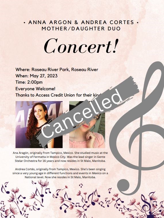 Cancelled - Concert @ Roseau River Park
