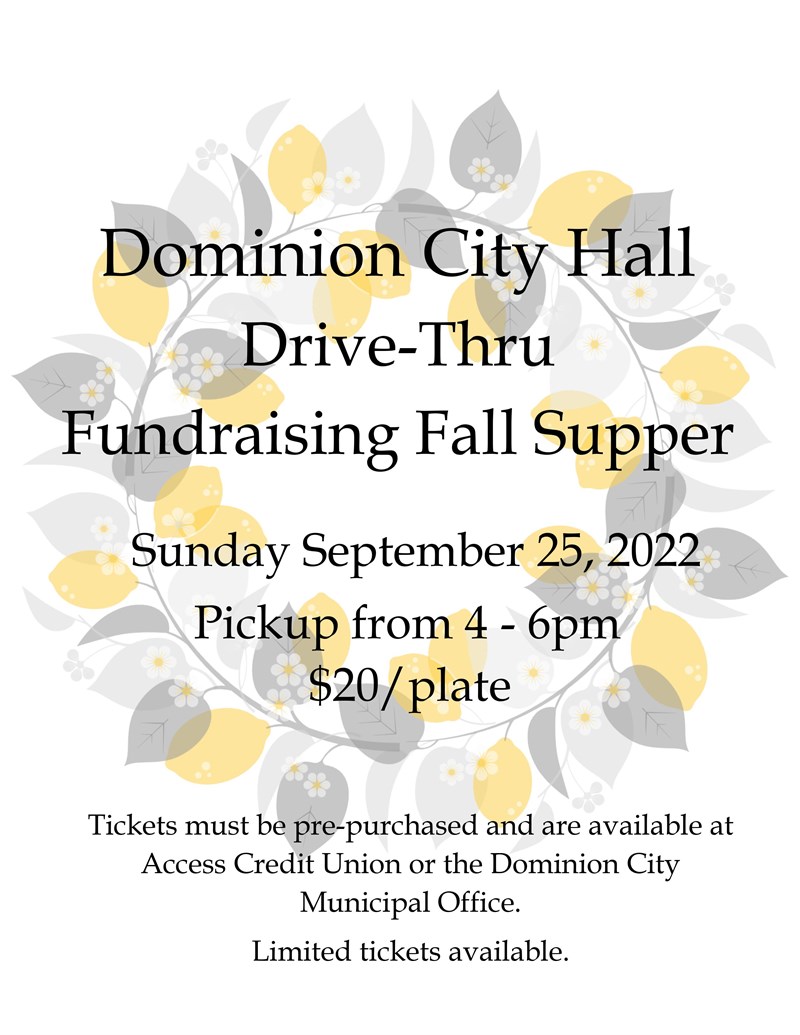 Dominion City Fall Supper (Drive Thru)