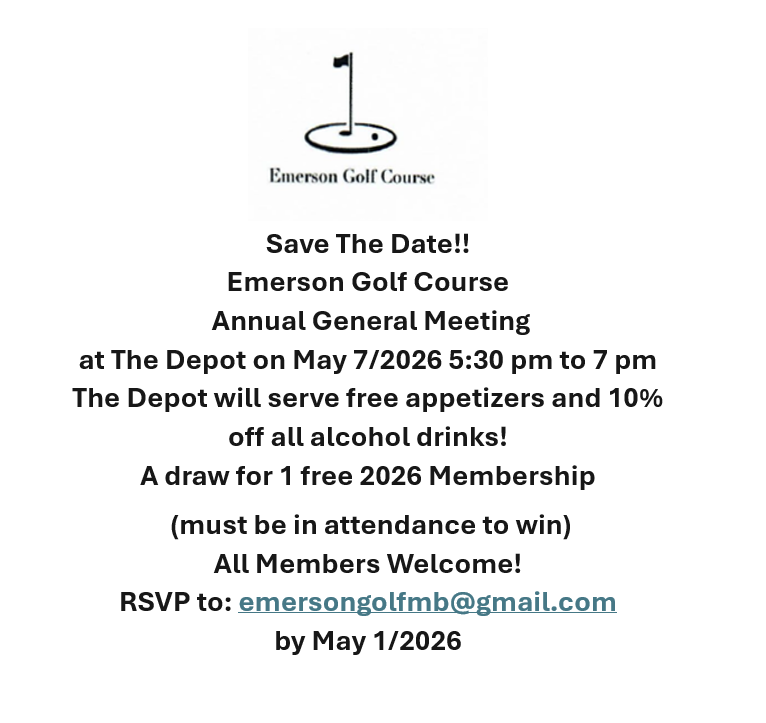 Emerson Golf Course AGM