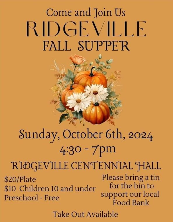 Ridgeville Fall Supper
